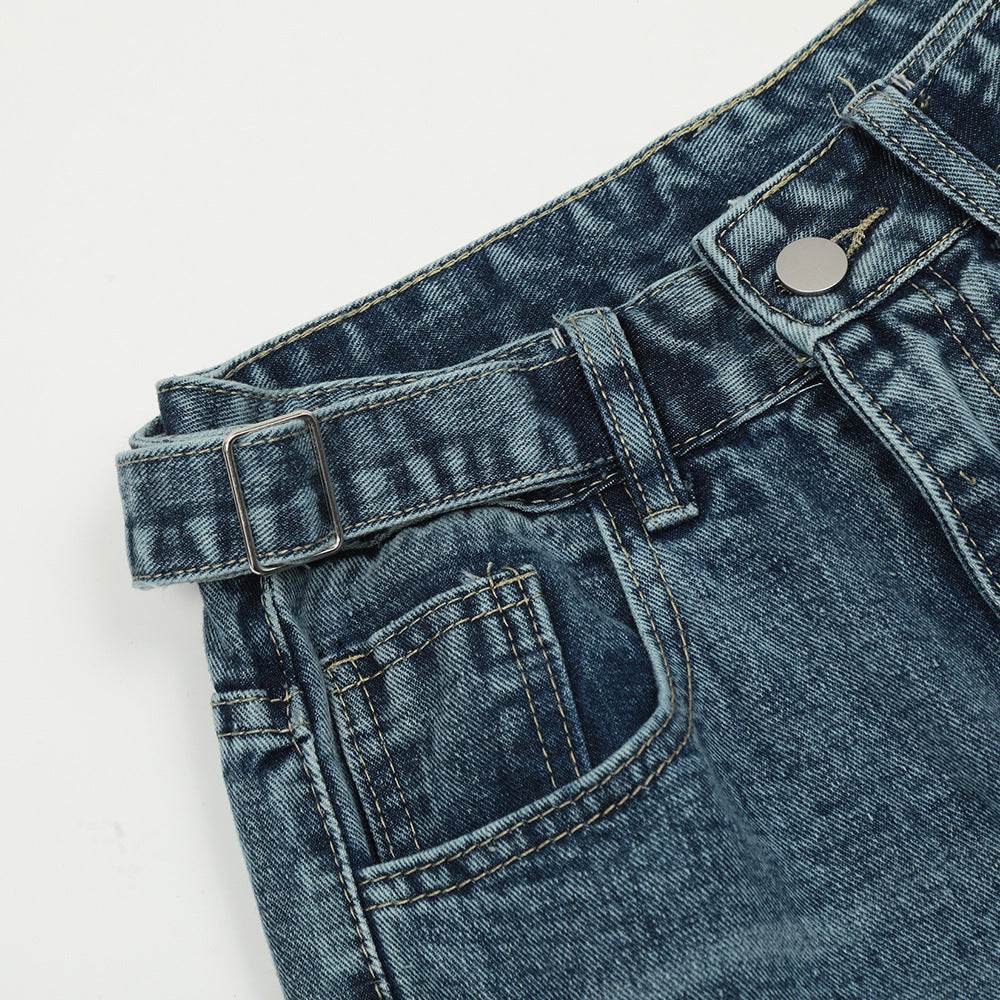 Functional Multi-pocket Tactical Tooling Denim Trousers Men Jeans - www.Shopthatapp.com #