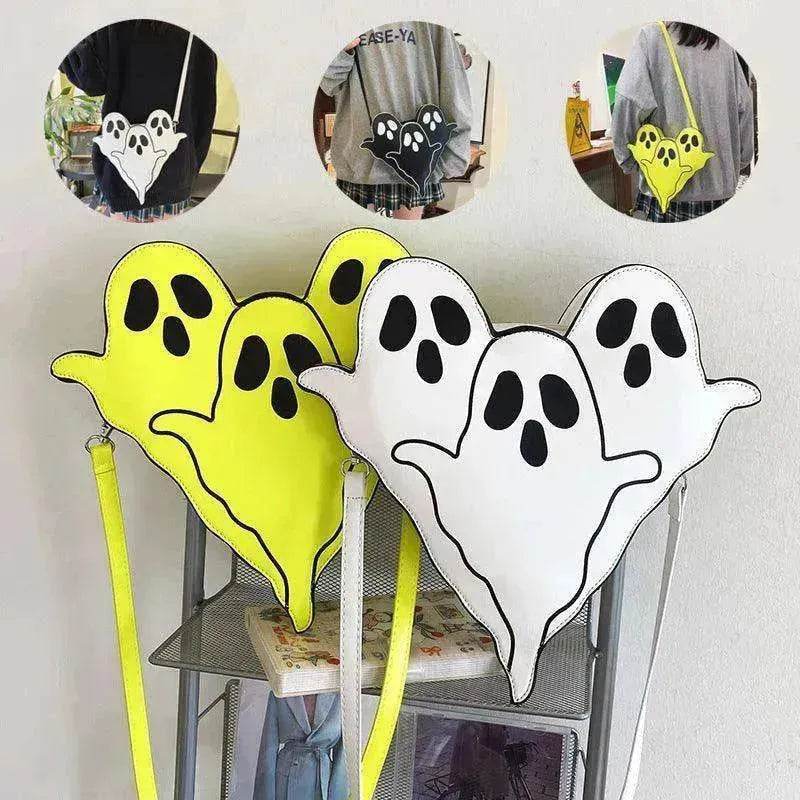 Funny 3D Ghost Cartoon Shoulder Bag: Cute Halloween Crossbody - www.Shopthatapp.com