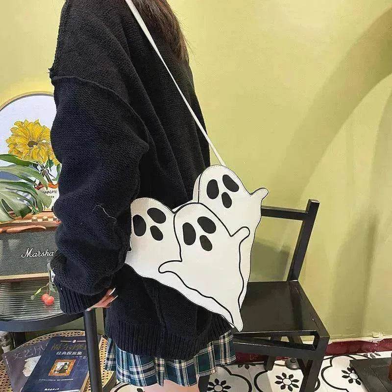 Funny 3D Ghost Cartoon Shoulder Bag: Cute Halloween Crossbody - www.Shopthatapp.com