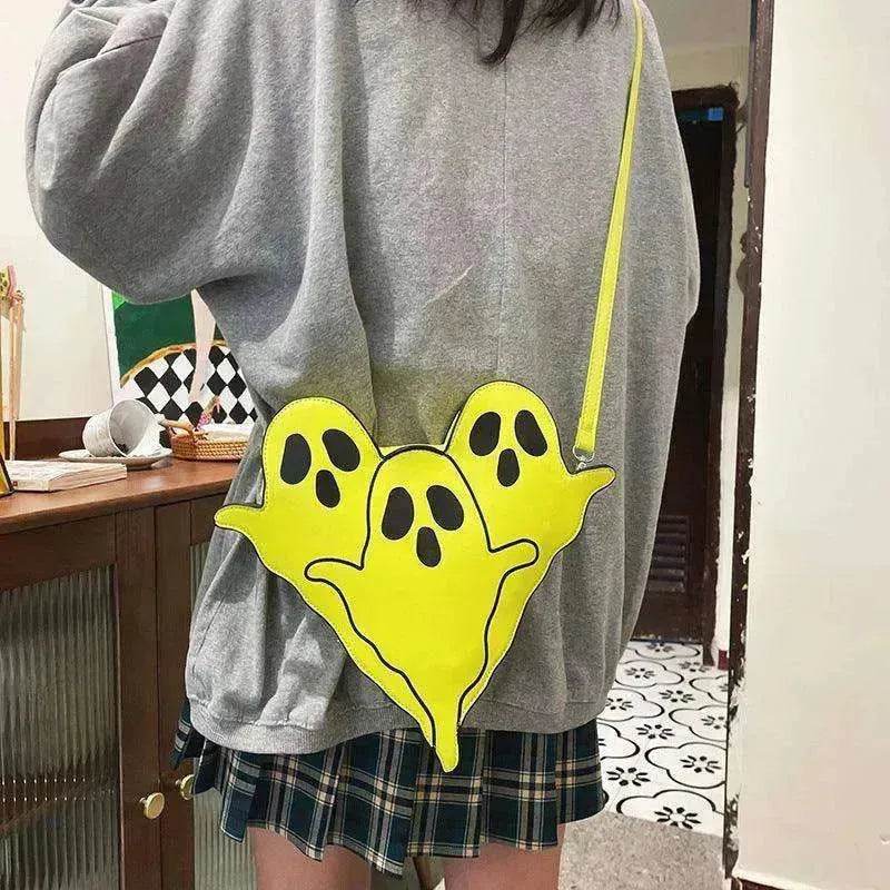 Funny 3D Ghost Cartoon Shoulder Bag: Cute Halloween Crossbody - www.Shopthatapp.com