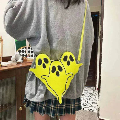 Funny 3D Ghost Cartoon Shoulder Bag: Cute Halloween Crossbody - www.Shopthatapp.com