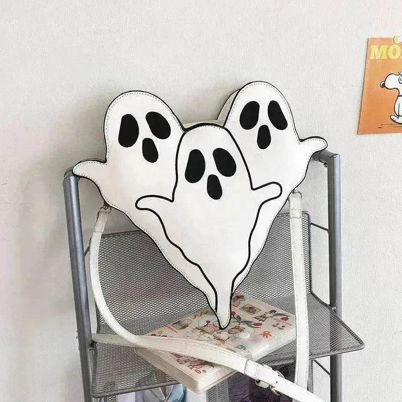 Funny 3D Ghost Cartoon Shoulder Bag: Cute Halloween Crossbody - www.Shopthatapp.com