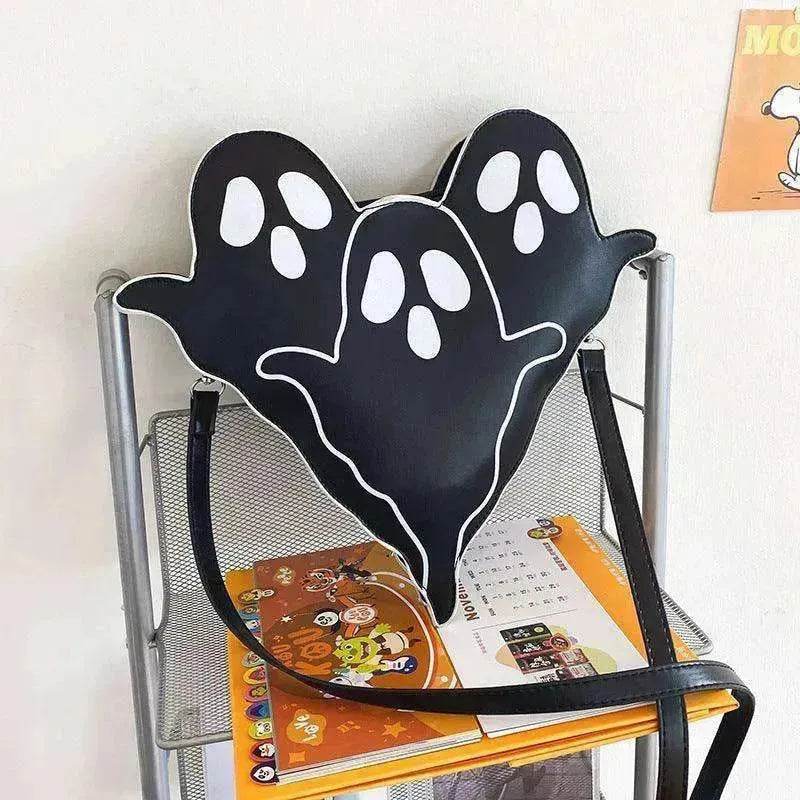 Funny 3D Ghost Cartoon Shoulder Bag: Cute Halloween Crossbody - www.Shopthatapp.com