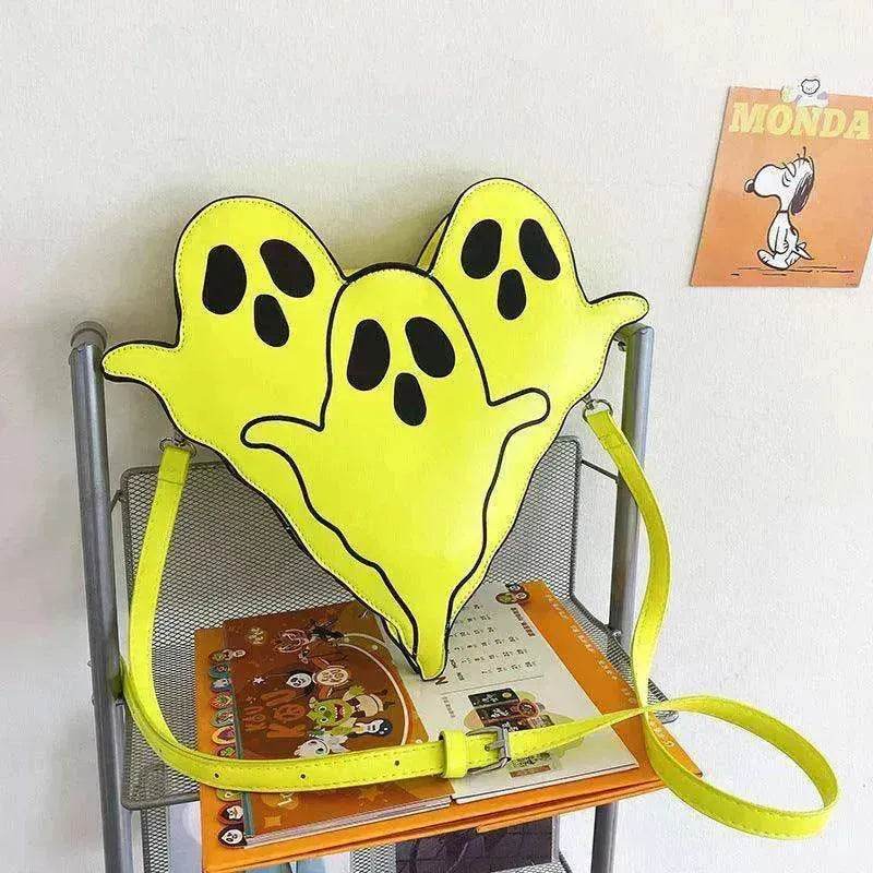 Funny 3D Ghost Cartoon Shoulder Bag: Cute Halloween Crossbody - www.Shopthatapp.com