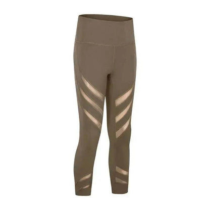Gauze stitching nude stretch gym pants - www.Shopthatapp.com #
