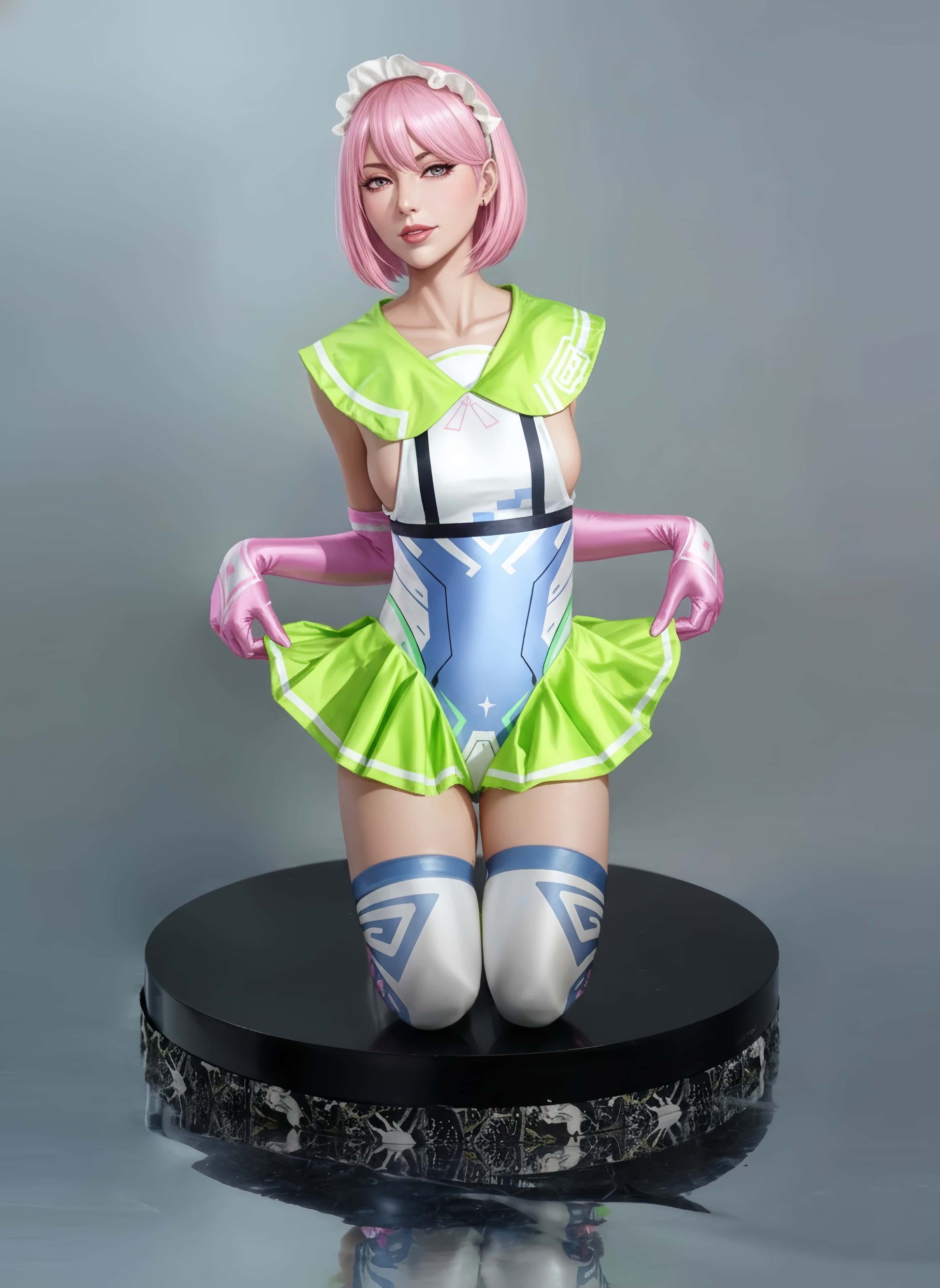 Japanese Anime Girl Spandex Swimwear Racing Suit Wet Suit Race Queen Costume - www.Shopthatapp.com