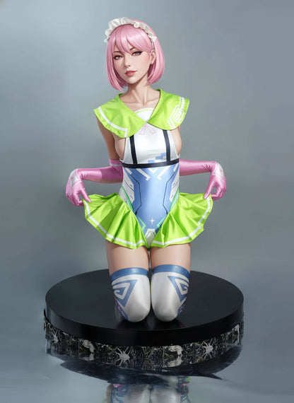 Japanese Anime Girl Spandex Swimwear Racing Suit Wet Suit Race Queen Costume - www.Shopthatapp.com