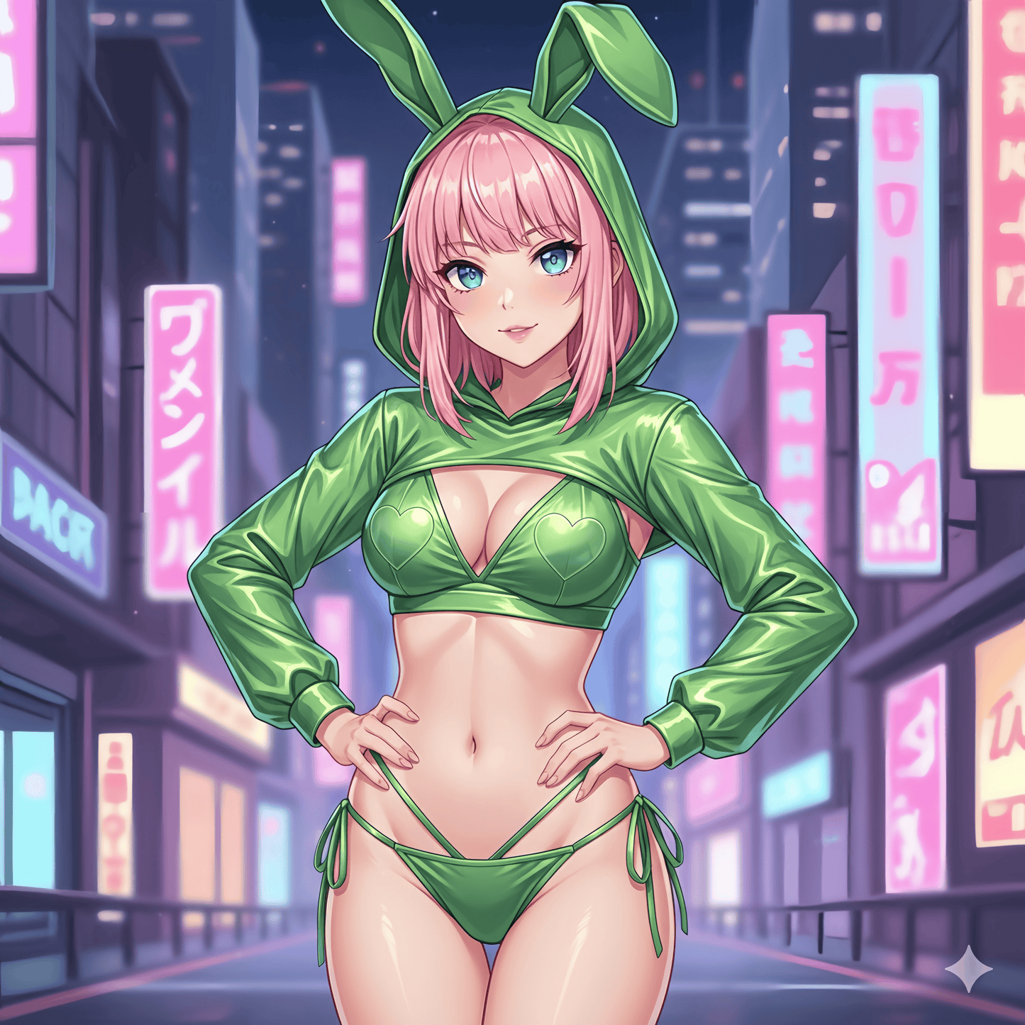 Anime Bunny Girl Style Neo Chrome Spandex Swimwear Sexy Bikini Cosplay Lingerie - www.Shopthatapp.com