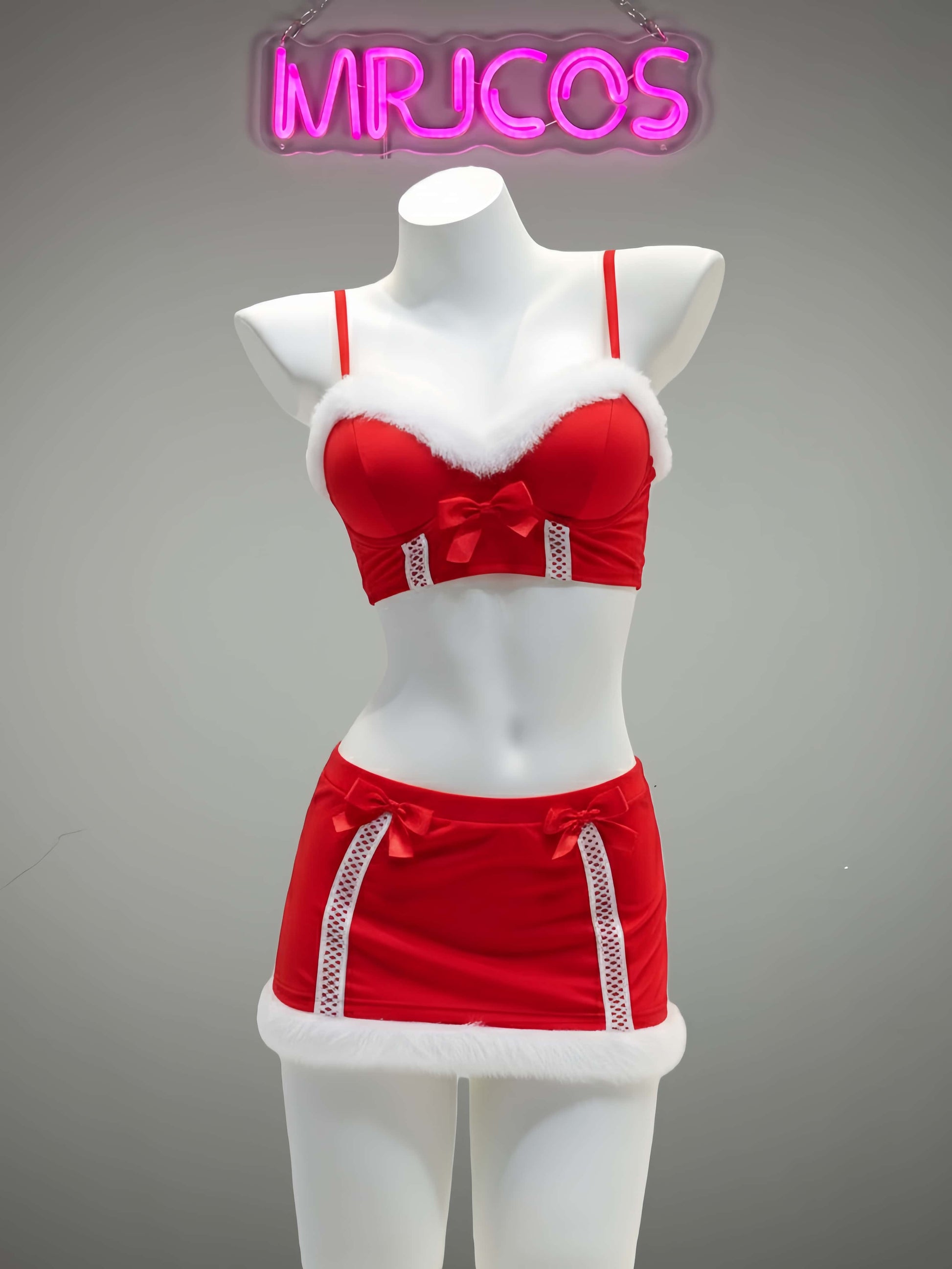 Festive 3-Piece Christmas Cosplay Costume Sexy Holiday Party Lingerie Set - www.Shopthatapp.com