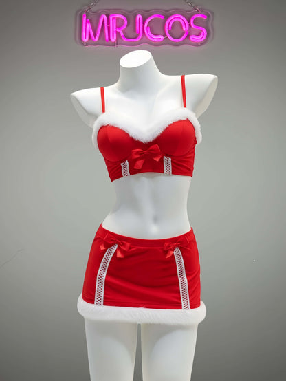 Festive 3-Piece Christmas Cosplay Costume Sexy Holiday Party Lingerie Set - www.Shopthatapp.com