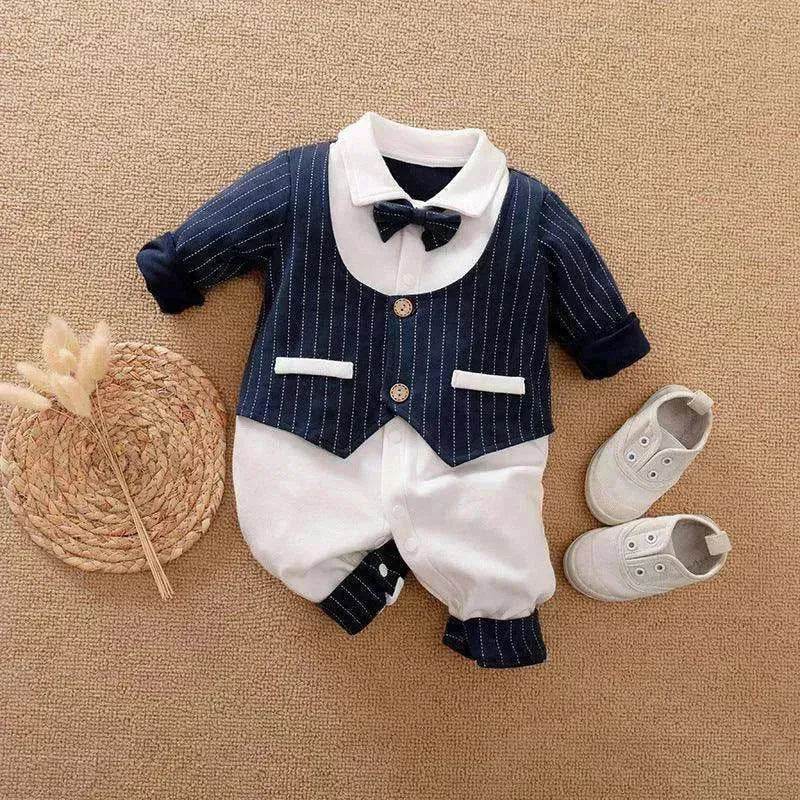 Gentleman's Baby Clothes, Long-sleeved Baby Clothes, Gentleman's Romper - www.Shopthatapp.com