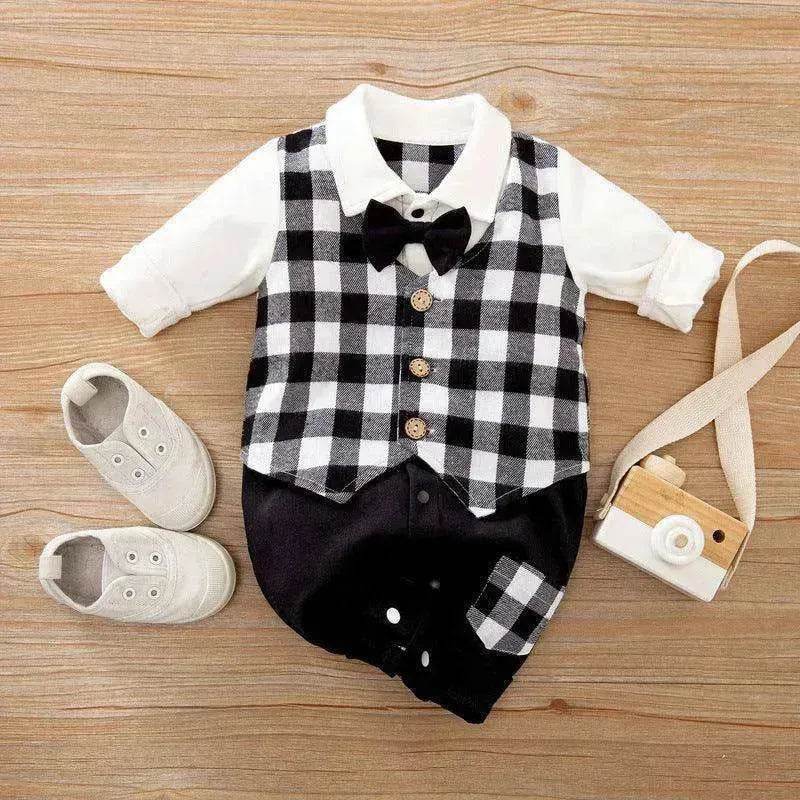 Gentleman's Baby Clothes, Long-sleeved Baby Clothes, Gentleman's Romper - www.Shopthatapp.com
