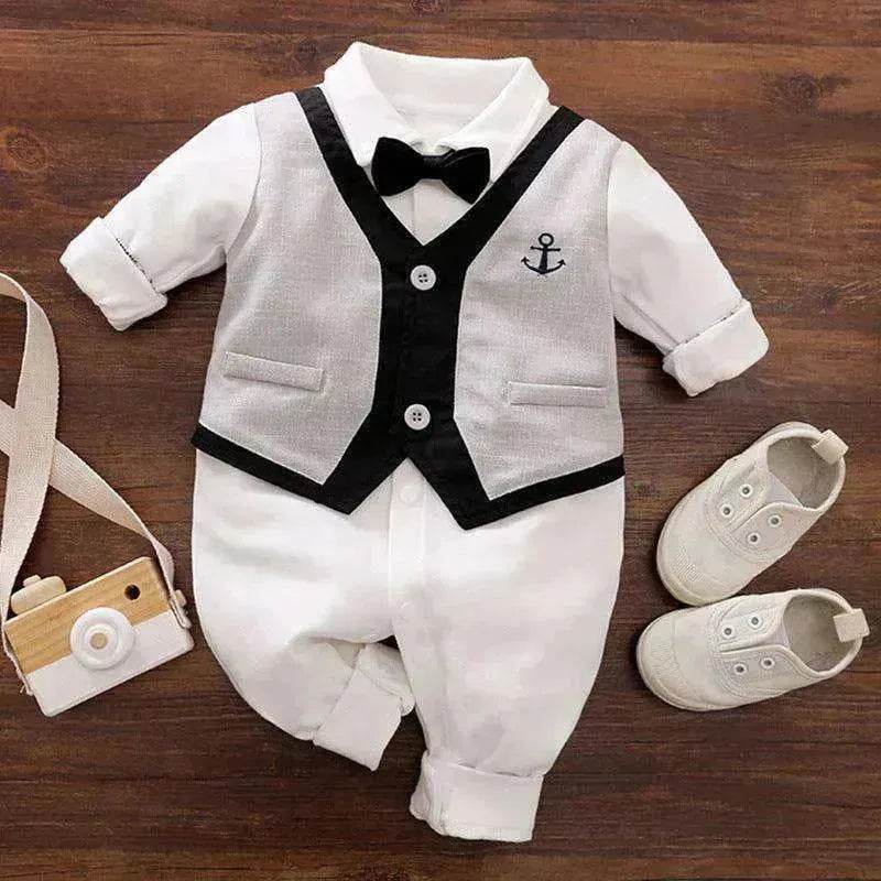 Gentleman's Baby Clothes, Long-sleeved Baby Clothes, Gentleman's Romper - www.Shopthatapp.com