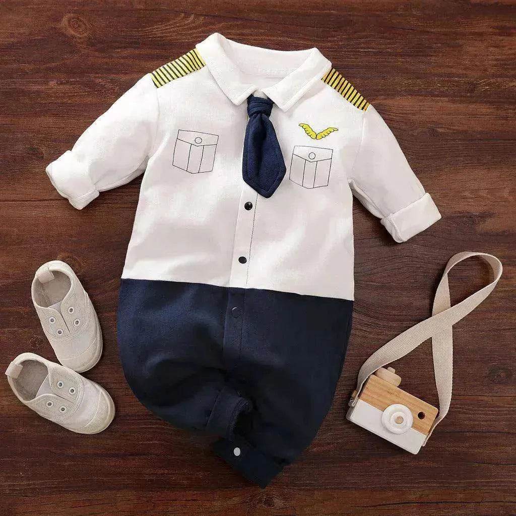 Gentleman's Baby Clothes, Long-sleeved Baby Clothes, Gentleman's Romper - www.Shopthatapp.com