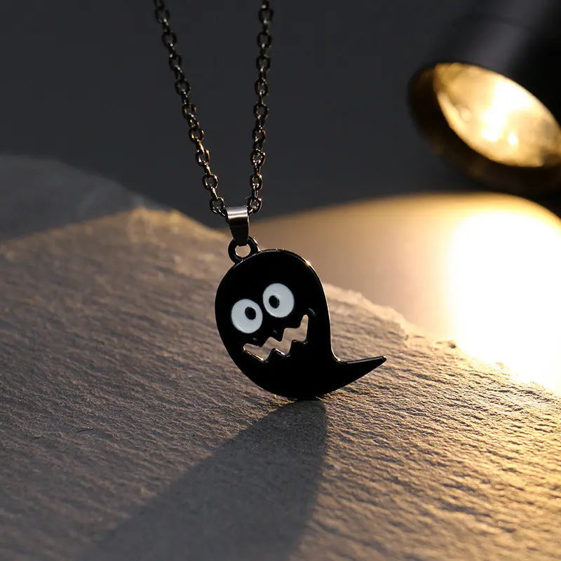 Ghost Festival Ghost Skull Bat Pumpkin Head Pendant Necklace - www.Shopthatapp.com