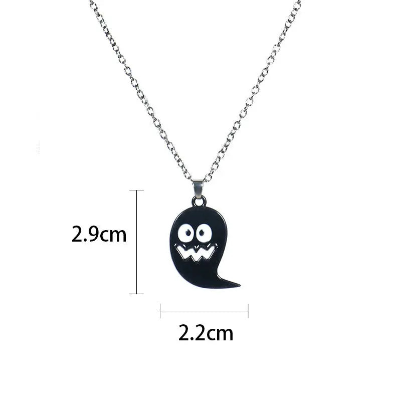 Ghost Festival Ghost Skull Bat Pumpkin Head Pendant Necklace - www.Shopthatapp.com