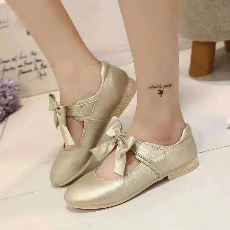 Girls Shoes White Leather Shoes Bowknot Girls Children Princess Shoes - www.Shopthatapp.com