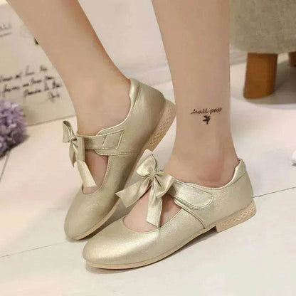 Girls Shoes White Leather Shoes Bowknot Girls Children Princess Shoes - www.Shopthatapp.com