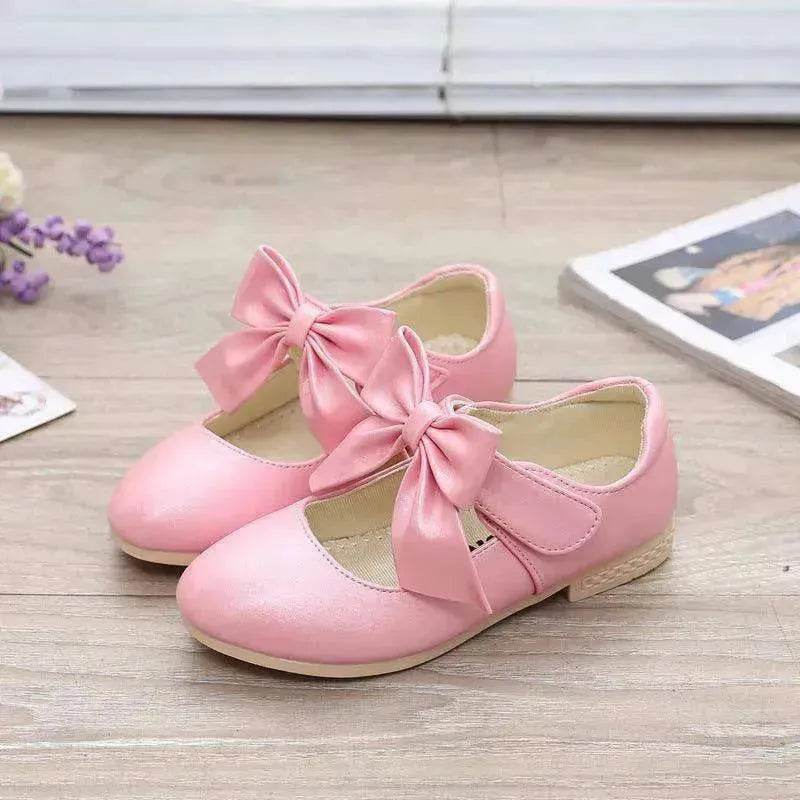 Girls Shoes White Leather Shoes Bowknot Girls Children Princess Shoes - www.Shopthatapp.com