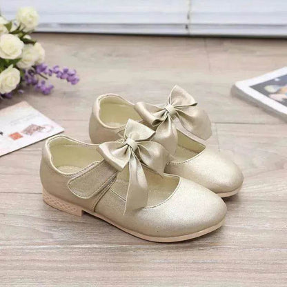 Girls Shoes White Leather Shoes Bowknot Girls Children Princess Shoes - www.Shopthatapp.com