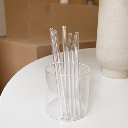 Glass Straws, Pearl Milk Tea Coarse Drinking Straws, Non-disposable Transparent Water Cups, Long Straws - www.Shopthatapp.com