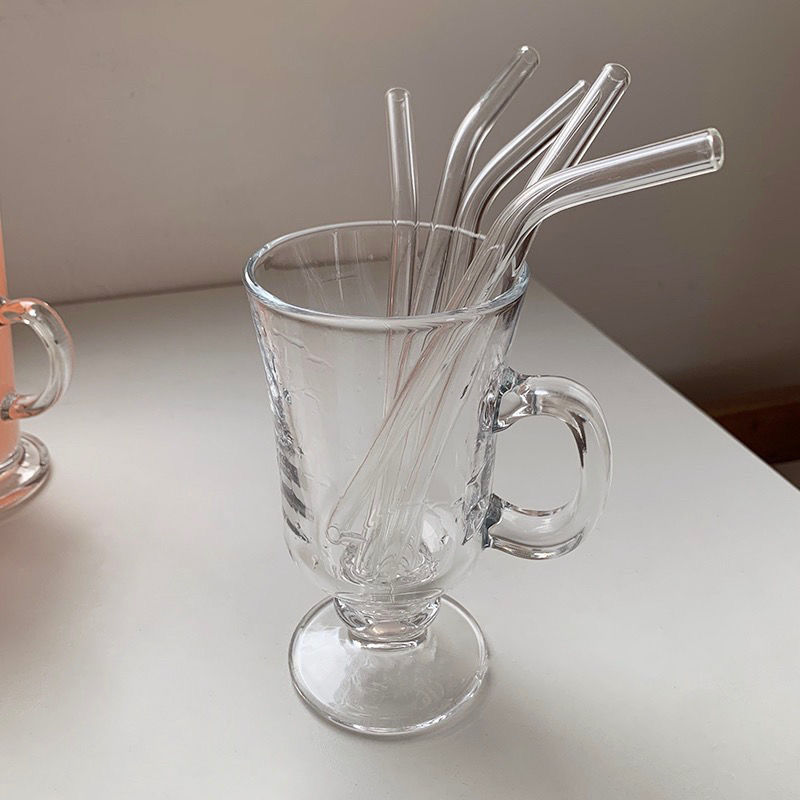 Glass Straws, Pearl Milk Tea Coarse Drinking Straws, Non-disposable Transparent Water Cups, Long Straws - www.Shopthatapp.com