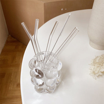 Glass Straws, Pearl Milk Tea Coarse Drinking Straws, Non-disposable Transparent Water Cups, Long Straws - www.Shopthatapp.com