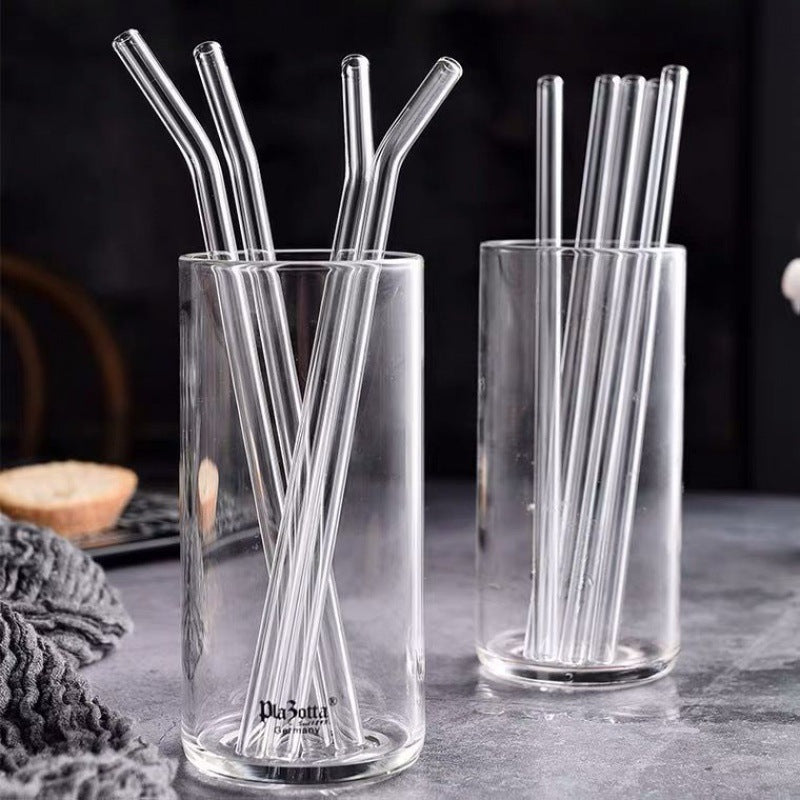 Glass Straws, Pearl Milk Tea Coarse Drinking Straws, Non-disposable Transparent Water Cups, Long Straws - www.Shopthatapp.com