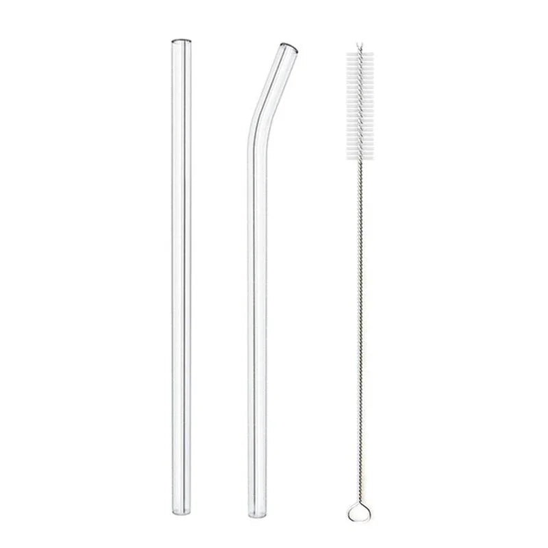 Glass Straws, Pearl Milk Tea Coarse Drinking Straws, Non-disposable Transparent Water Cups, Long Straws - www.Shopthatapp.com
