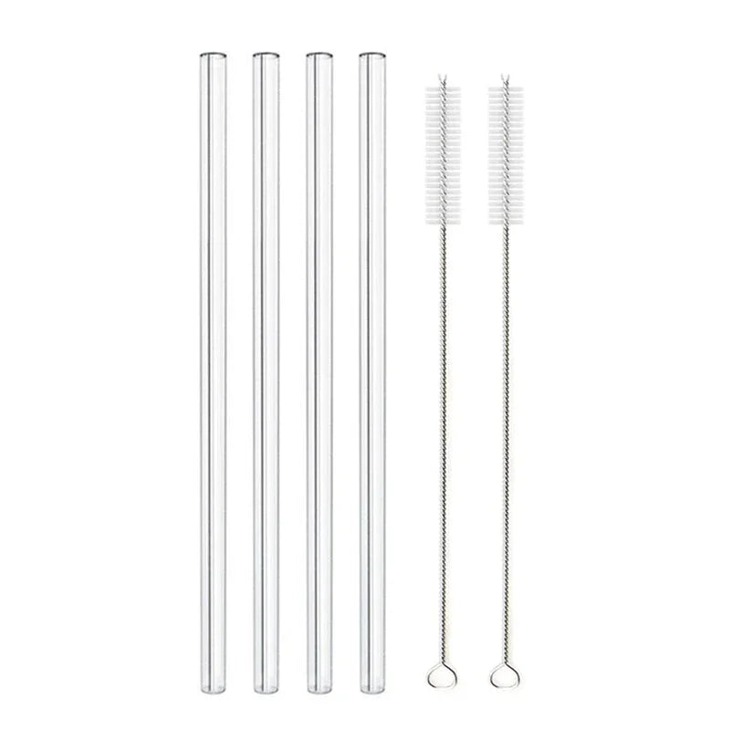 Glass Straws, Pearl Milk Tea Coarse Drinking Straws, Non-disposable Transparent Water Cups, Long Straws - www.Shopthatapp.com