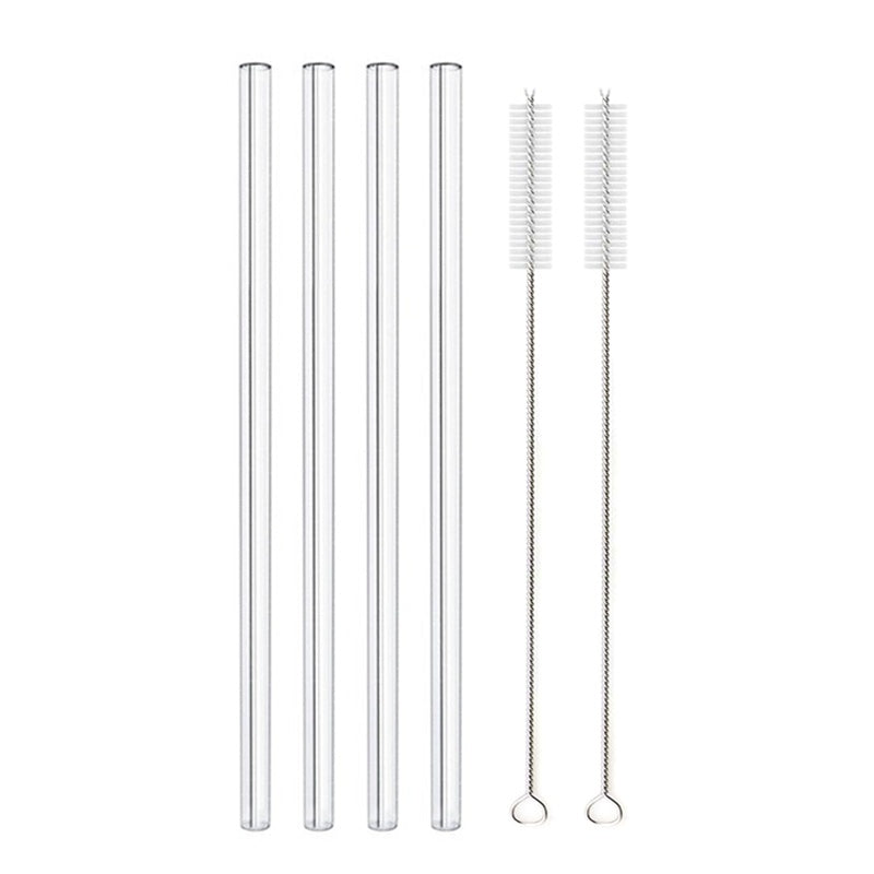 Glass Straws, Pearl Milk Tea Coarse Drinking Straws, Non-disposable Transparent Water Cups, Long Straws - www.Shopthatapp.com
