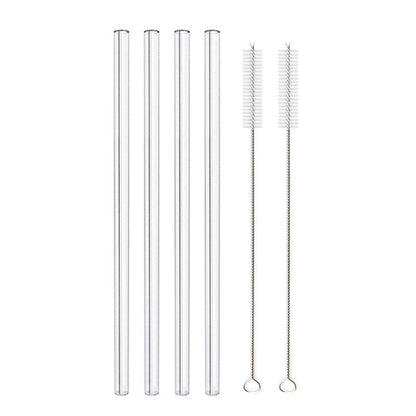 Glass Straws, Pearl Milk Tea Coarse Drinking Straws, Non-disposable Transparent Water Cups, Long Straws - www.Shopthatapp.com
