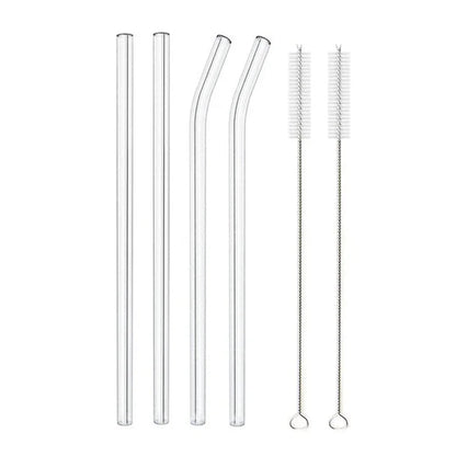 Glass Straws, Pearl Milk Tea Coarse Drinking Straws, Non-disposable Transparent Water Cups, Long Straws - www.Shopthatapp.com