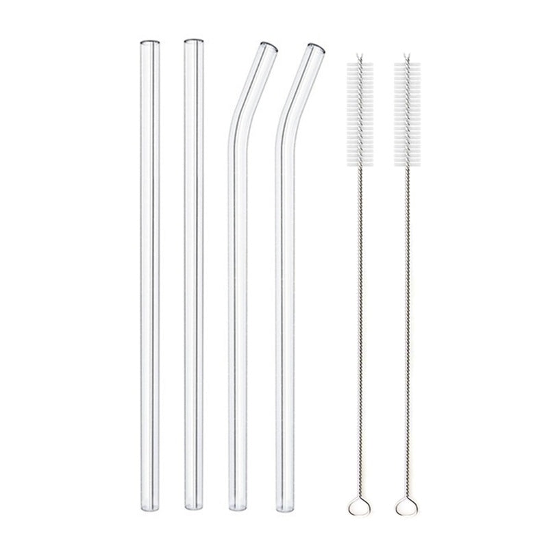 Glass Straws, Pearl Milk Tea Coarse Drinking Straws, Non-disposable Transparent Water Cups, Long Straws - www.Shopthatapp.com