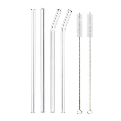 Glass Straws, Pearl Milk Tea Coarse Drinking Straws, Non-disposable Transparent Water Cups, Long Straws - www.Shopthatapp.com