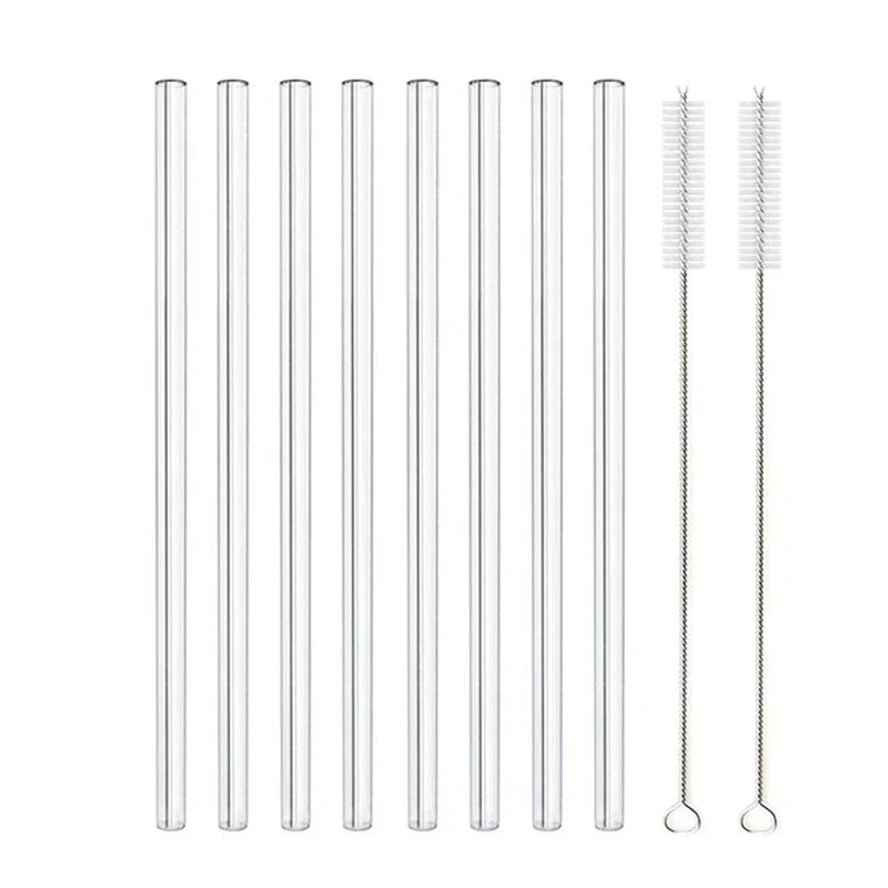 Glass Straws, Pearl Milk Tea Coarse Drinking Straws, Non-disposable Transparent Water Cups, Long Straws - www.Shopthatapp.com