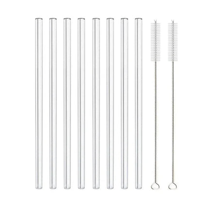 Glass Straws, Pearl Milk Tea Coarse Drinking Straws, Non-disposable Transparent Water Cups, Long Straws - www.Shopthatapp.com
