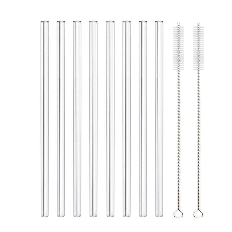 Glass Straws, Pearl Milk Tea Coarse Drinking Straws, Non-disposable Transparent Water Cups, Long Straws - www.Shopthatapp.com