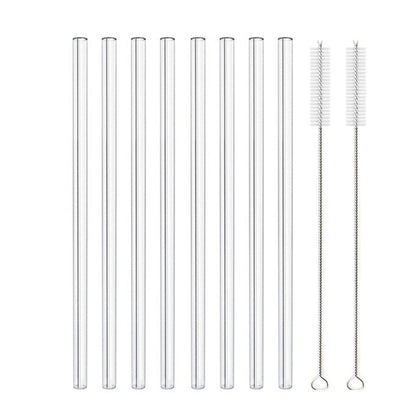 Glass Straws, Pearl Milk Tea Coarse Drinking Straws, Non-disposable Transparent Water Cups, Long Straws - www.Shopthatapp.com