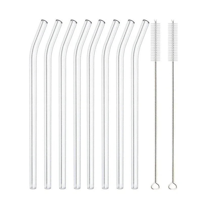 Glass Straws, Pearl Milk Tea Coarse Drinking Straws, Non-disposable Transparent Water Cups, Long Straws - www.Shopthatapp.com