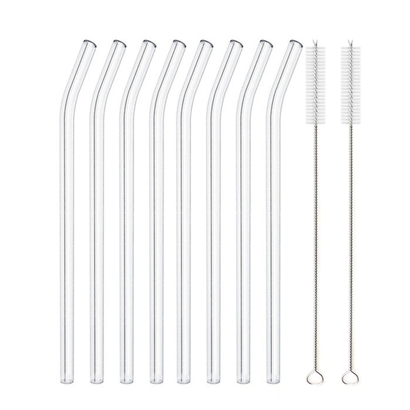 Glass Straws, Pearl Milk Tea Coarse Drinking Straws, Non-disposable Transparent Water Cups, Long Straws - www.Shopthatapp.com