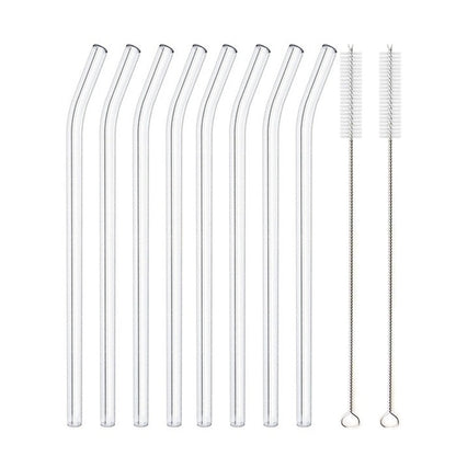 Glass Straws, Pearl Milk Tea Coarse Drinking Straws, Non-disposable Transparent Water Cups, Long Straws - www.Shopthatapp.com