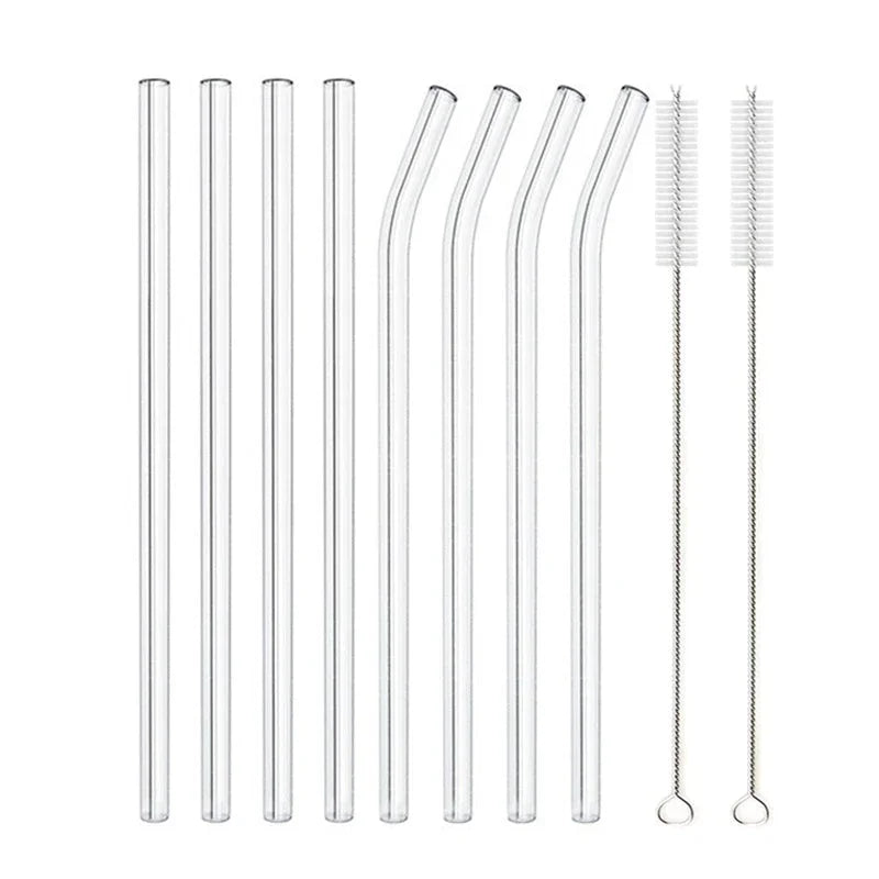 Glass Straws, Pearl Milk Tea Coarse Drinking Straws, Non-disposable Transparent Water Cups, Long Straws - www.Shopthatapp.com