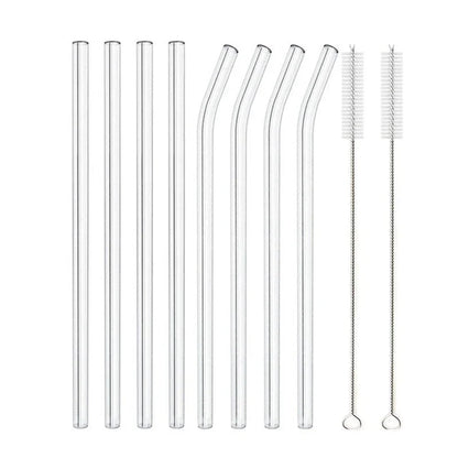 Glass Straws, Pearl Milk Tea Coarse Drinking Straws, Non-disposable Transparent Water Cups, Long Straws - www.Shopthatapp.com