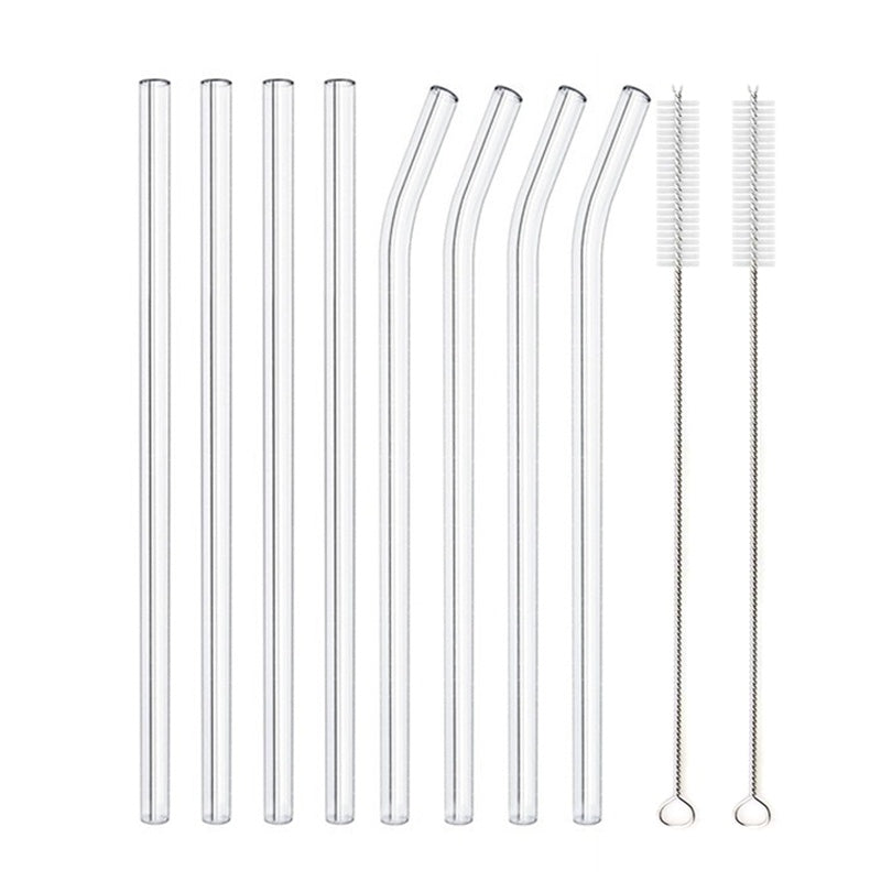 Glass Straws, Pearl Milk Tea Coarse Drinking Straws, Non-disposable Transparent Water Cups, Long Straws - www.Shopthatapp.com