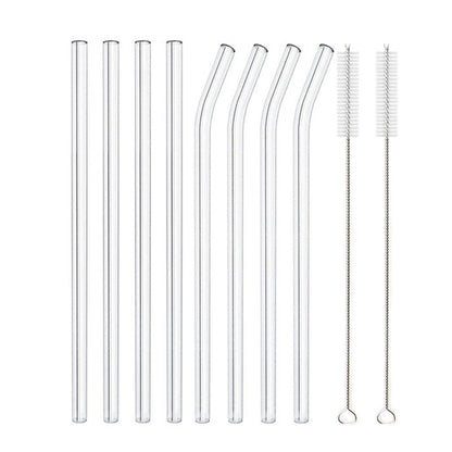 Glass Straws, Pearl Milk Tea Coarse Drinking Straws, Non-disposable Transparent Water Cups, Long Straws - www.Shopthatapp.com