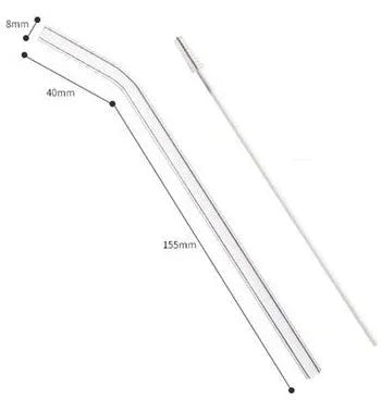 Glass Straws, Pearl Milk Tea Coarse Drinking Straws, Non-disposable Transparent Water Cups, Long Straws - www.Shopthatapp.com