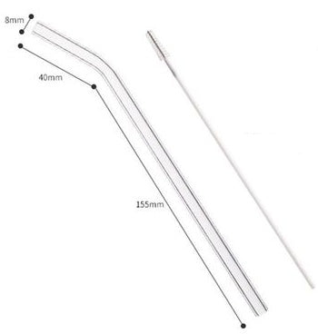 Glass Straws, Pearl Milk Tea Coarse Drinking Straws, Non-disposable Transparent Water Cups, Long Straws - www.Shopthatapp.com