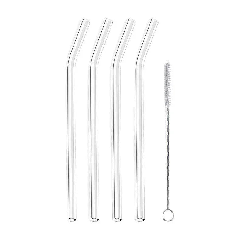 Glass Straws, Pearl Milk Tea Coarse Drinking Straws, Non-disposable Transparent Water Cups, Long Straws - www.Shopthatapp.com
