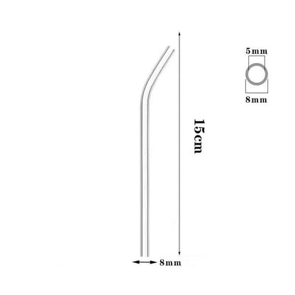 Glass Straws, Pearl Milk Tea Coarse Drinking Straws, Non-disposable Transparent Water Cups, Long Straws - www.Shopthatapp.com